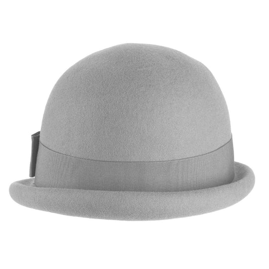 Cappello a Cloche in Feltro di Lana Merinos con Fiocco