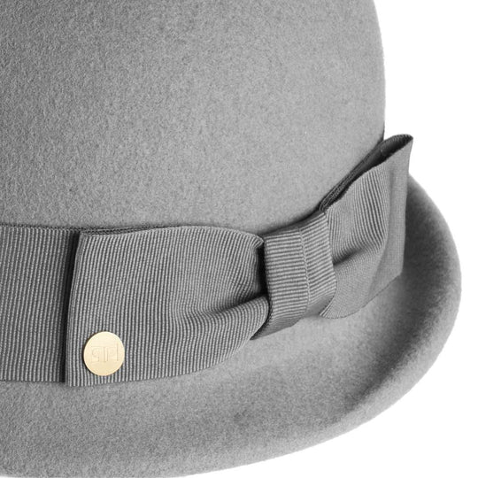 Cappello a Cloche in Feltro di Lana Merinos con Fiocco