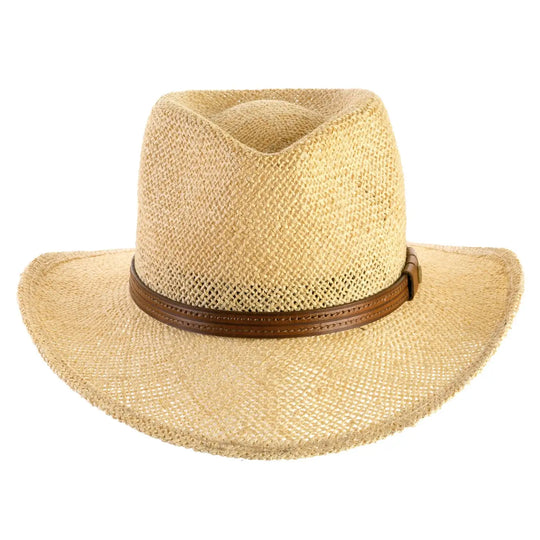 cappello di juta fedora australiano da uomo foto con vista frontale color paglia primario nesti