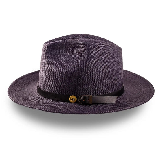 cappello di panama a tesa media da sole da uomo foto con vista laterale color blu primario nesti