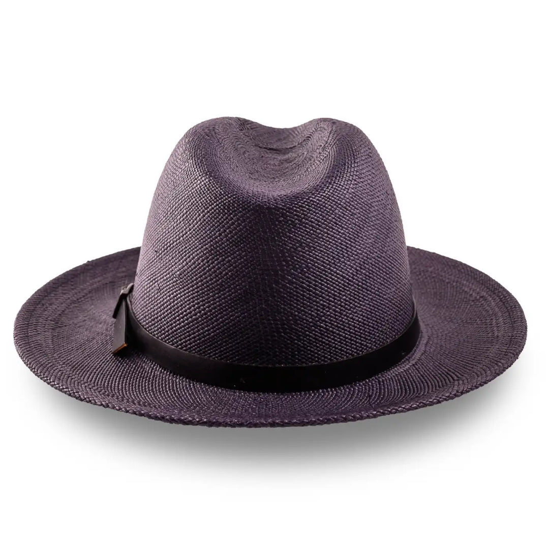 cappello di panama a tesa media da sole da uomo foto con vista posteriore color blu primario nesti