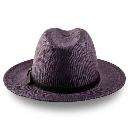 cappello di panama a tesa media da sole da uomo foto con vista posteriore color blu primario nesti