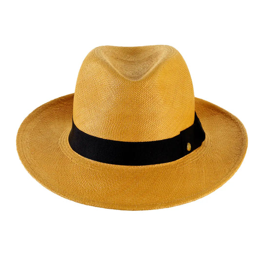 cappello di panama in stile fedora da uomo foto con vista frontale color avana primario nesti