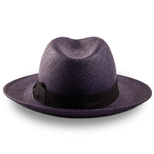 cappello di panama in stile fedora da uomo foto con vista posteriore color blu primario nesti