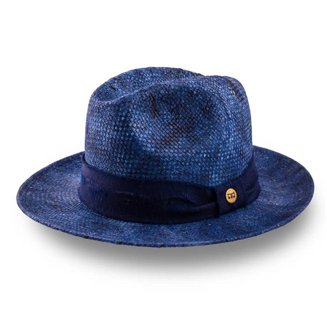 cappello trilby a tesa media stonewashed da uomo foto con vista inclinata color jeans primario nesti