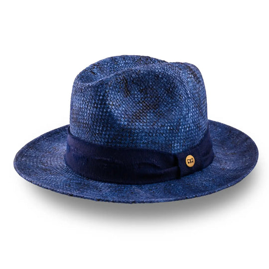 cappello trilby a tesa media stonewashed da uomo foto con vista inclinata color jeans primario nesti