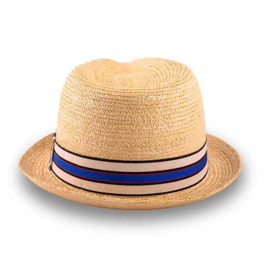cappello da mare in paglia di firenze da uomo foto con vista posteriore color treccia chiara primario nesti