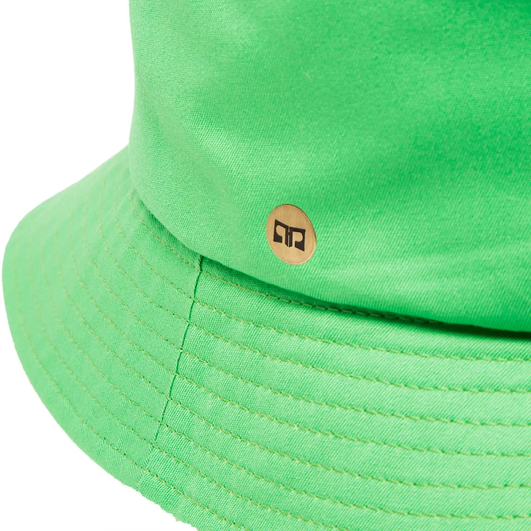 cappello da pescatore sartoriale estivo unisex foto con vista dettaglio ravvicinato color verde chiaro primario nesti