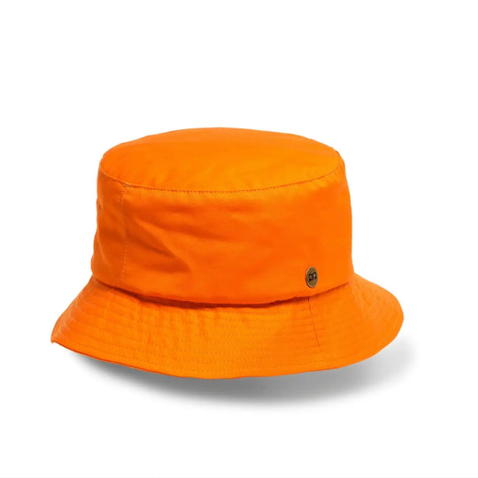 cappello da pescatore sartoriale estivo unisex foto con vista inclinata color arancio primario nesti