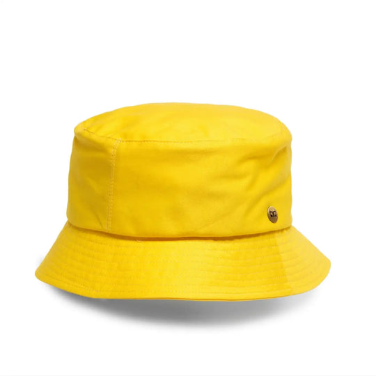 cappello da pescatore sartoriale estivo unisex foto con vista inclinata color giallo primario nesti