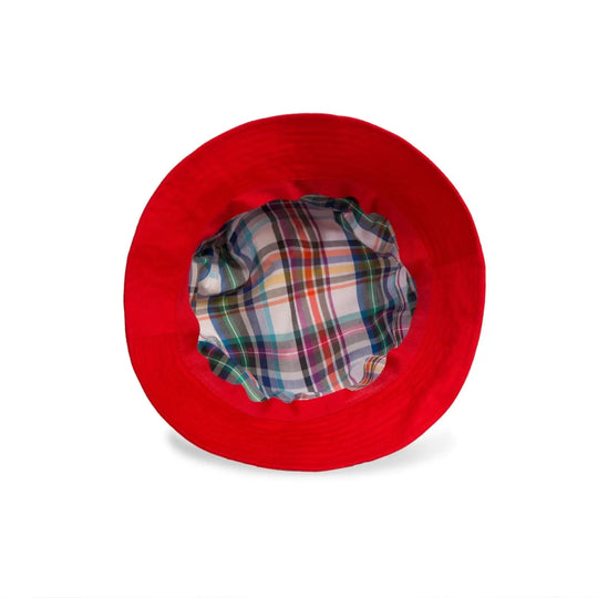 cappello da pescatore sartoriale estivo unisex foto con vista interna color rosso primario nesti