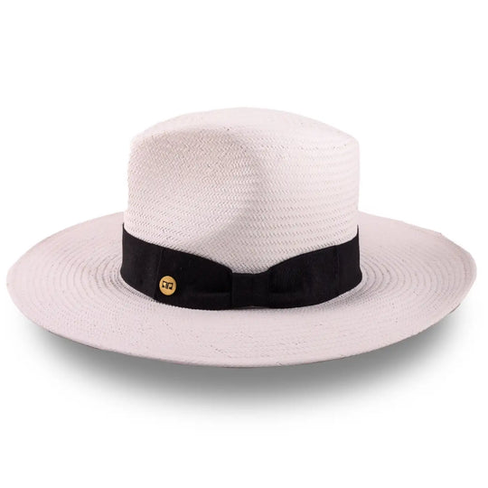 cappello da sole a tesa larga estivo da uomo foto con vista laterale color bianco primario nesti