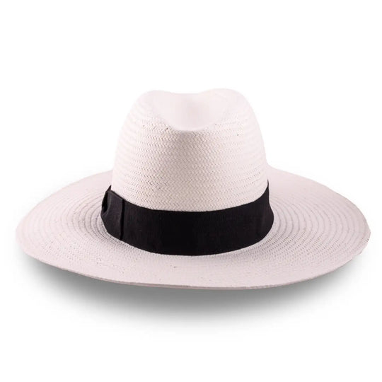 cappello da sole a tesa larga estivo da uomo foto con vista posteriore color bianco primario nesti