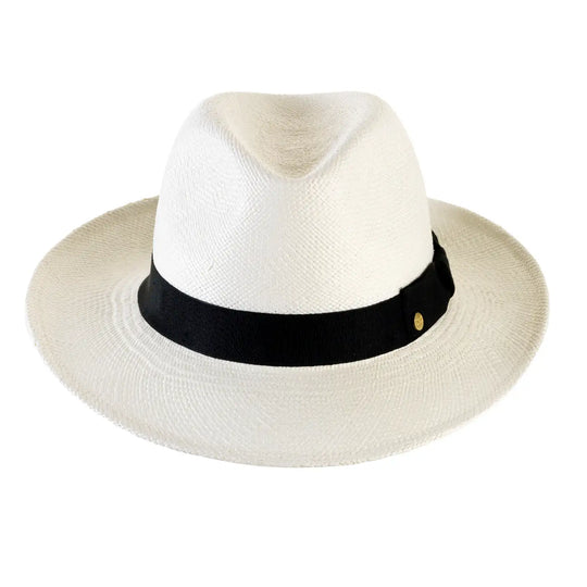 cappello di panama in stile fedora da uomo foto con vista frontale color bianco primario nesti