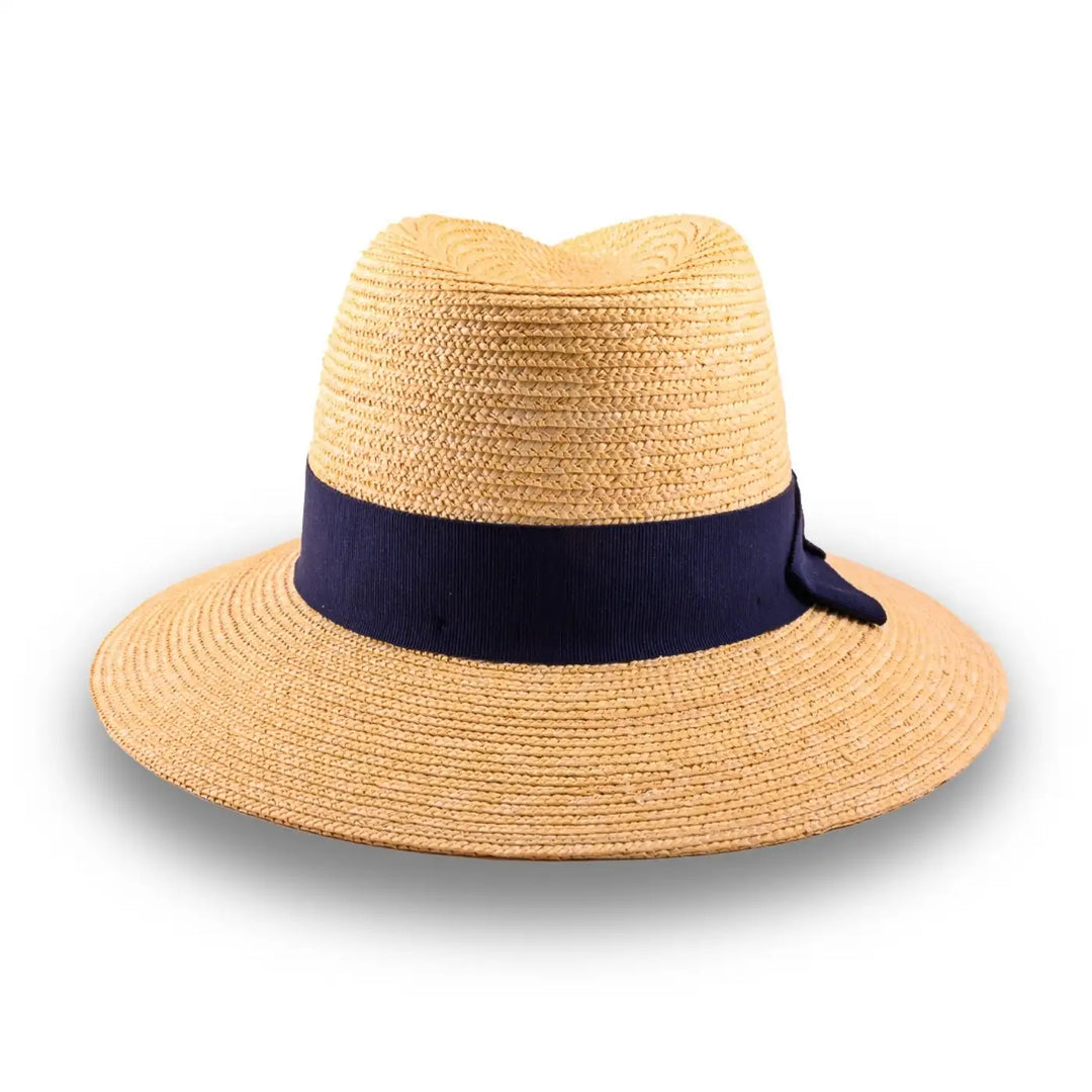 cappello tesa larga in paglia di firenze da donna foto con vista posteriore color treccia chiara primario nesti