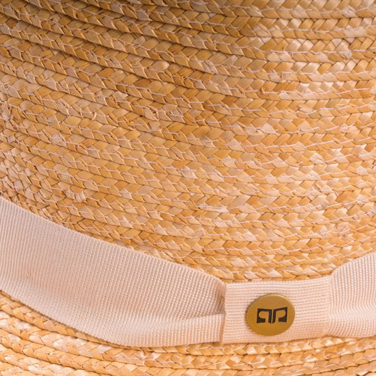 cappello trilby in paglia di firenze da uomo foto con vista dettaglio ravvicinato color treccia scura primario nesti
