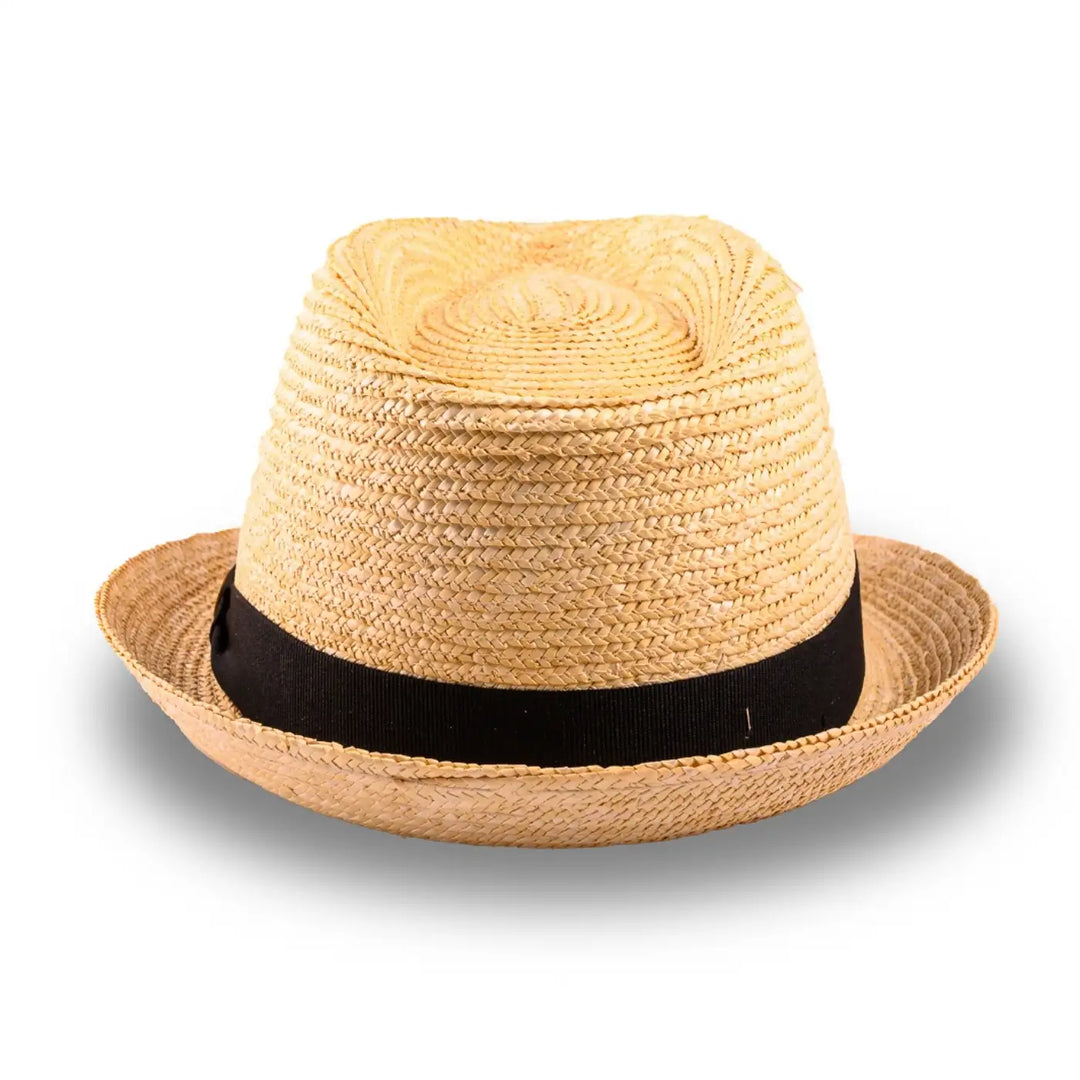 cappello trilby in paglia di firenze da uomo foto con vista posteriore color treccia chiara primario nesti
