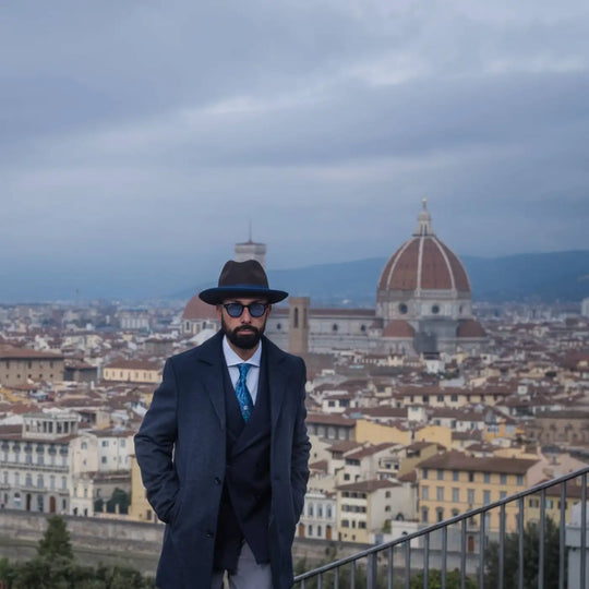 Cappello Trilby a Tesa Media in Feltro Raso di Lapin con Fodera